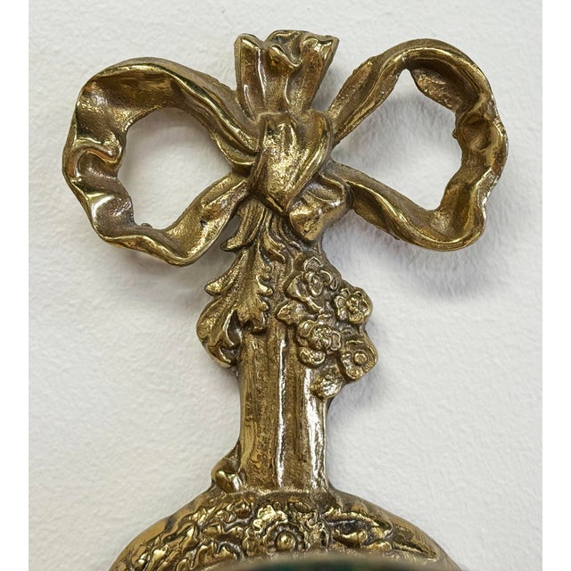 Early 20th Century Vintage French Empire Brass Multi-Arm Wall Candle Sconces, a Pair For Sale - Image 5 of 7