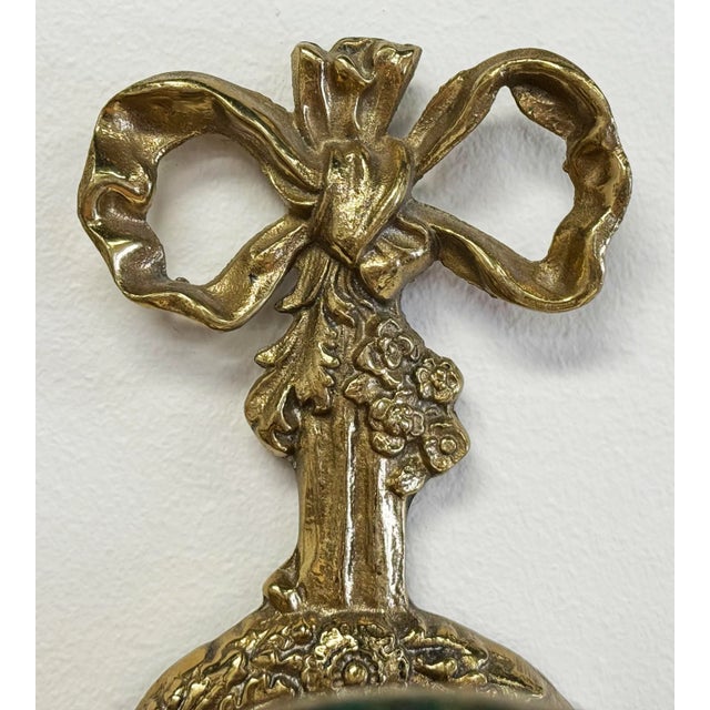 Early 20th Century Vintage French Empire Brass Multi-Arm Wall Candle Sconces, Pair For Sale - Image 5 of 7