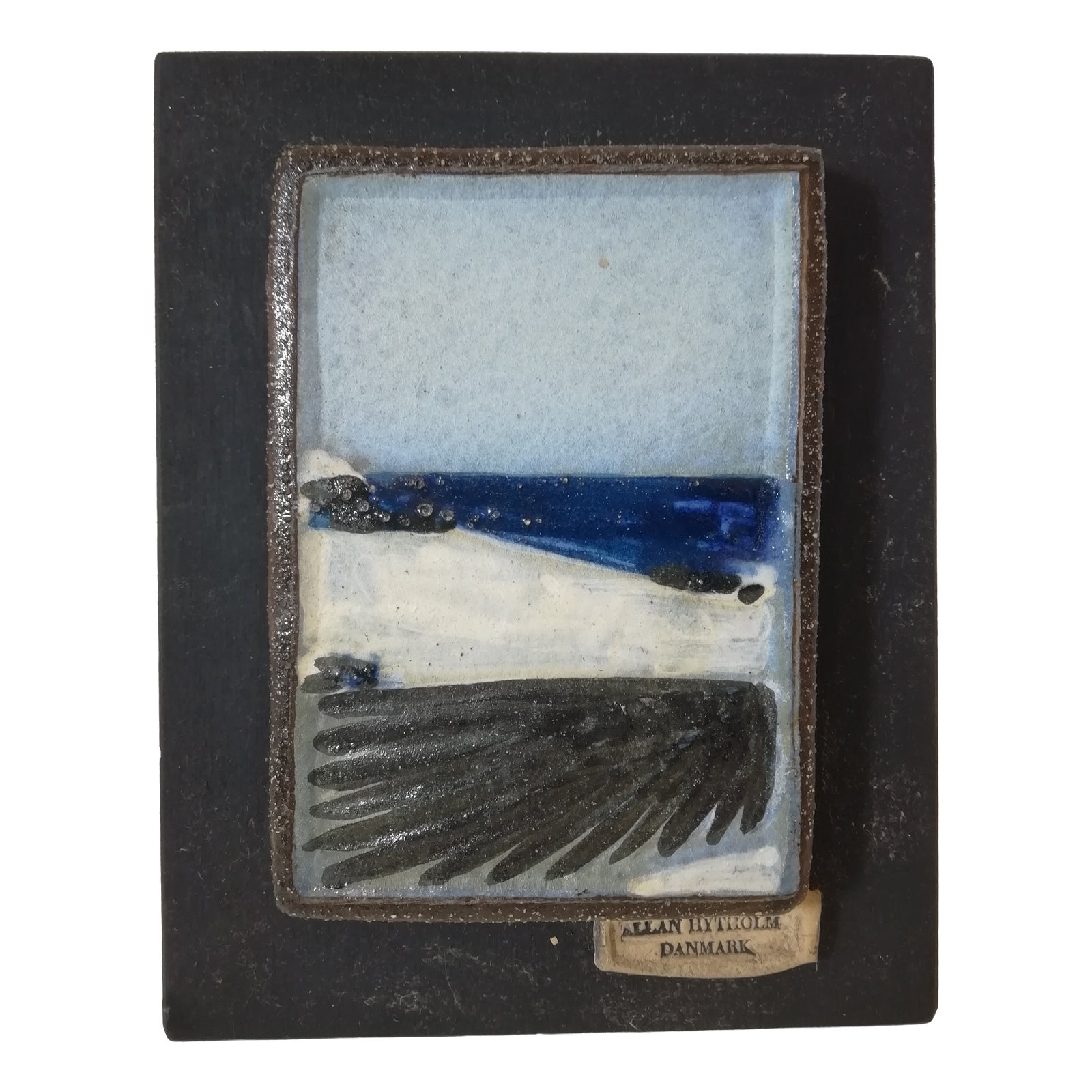 Small Painted Ceramic Plaque by Allan Hytholm, Denmark, 1970s | Chairish