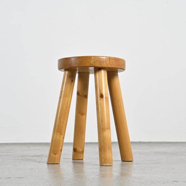 Stool by Charlotte Perriand for Les Arcs, 1960s For Sale - Image 9 of 11