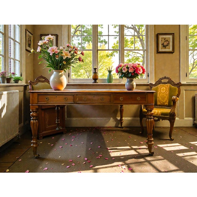 Antique English Desk, 19th Century For Sale - Image 3 of 8