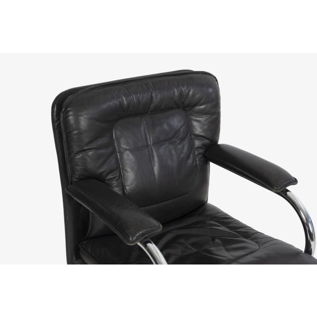 Frank Mariani Leather Desk Chair For Sale - Image 10 of 13