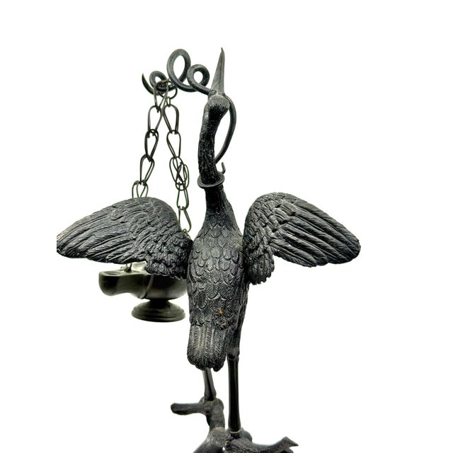Mid-Century Modern 19th Century Pompeiian Bronze Neoclassical Grand Tour Souvenir Oil Lamp Heron For Sale - Image 3 of 17