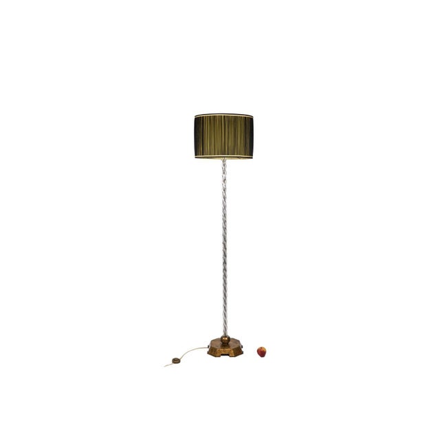 Floor Lamp in Glass and Gilded Metal from Maison Baguès, 1950s For Sale - Image 8 of 10