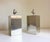 A pair of brushed aluminum table lamps attributed to legendary London-based mid-century modern design boutique "Habitat",...