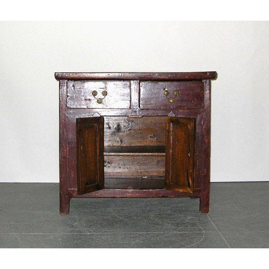 Late 19th Century 19th Century Antique Chinese Northern Country-Style Lacquered Cabinet For Sale - Image 5 of 8