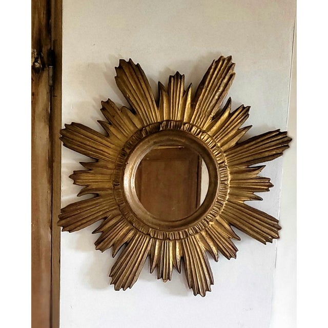 Italian Gilt Sunburst Mirror, 1940s For Sale - Image 11 of 11