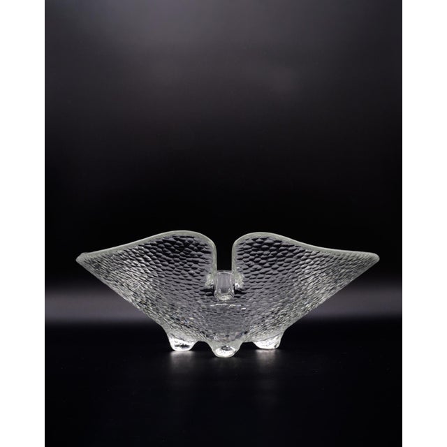Textured Glass Centerpiece Bowl from Peill & Putzler, Germany, 1970s For Sale - Image 6 of 12
