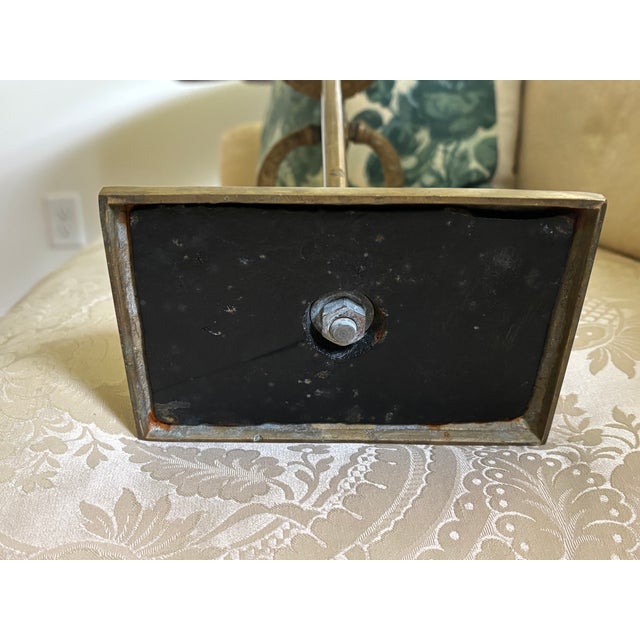 Vintage Large Scale Architectural Brass Freestanding Hand Towel Ring Holder For Sale - Image 9 of 11