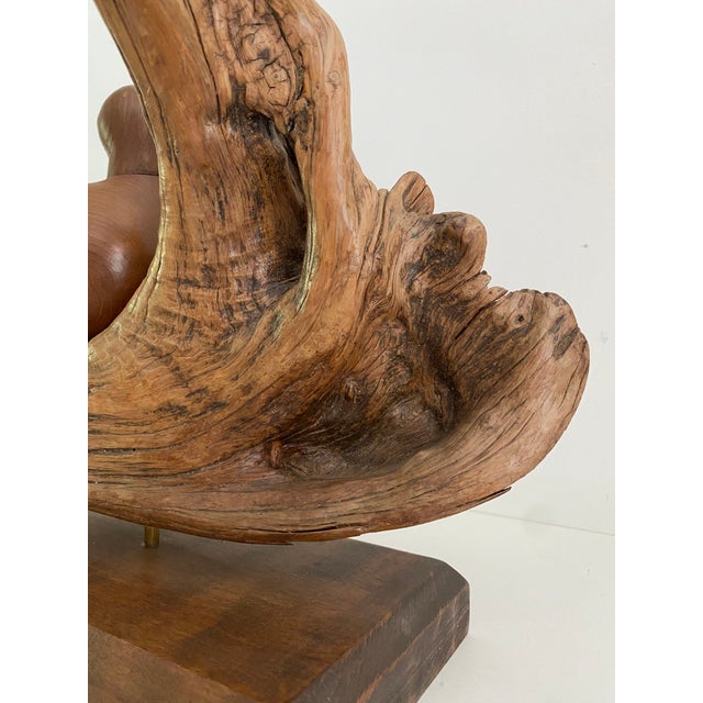 Mid-Century Modern Carved Bird on Driftwood For Sale In Baltimore - Image 6 of 11