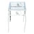 Mid-century wrought iron and steel mesh low side table for patio and outdoor use. The side table features a trellis...
