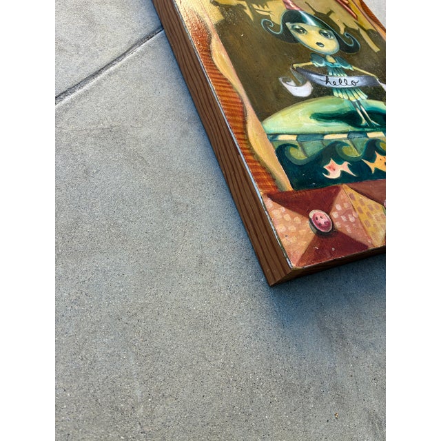 Original Pop Surealism Artwork by Candace Jeanette Entitled "Hello", 2000 For Sale - Image 4 of 7