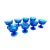 Vintage set of 8 mid century Colonial style goblets in a stunning vibrant blue coloring. This set includes 8 goblets made...