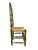 Spanish Antique Spanish Colonial Green and Gilt Ladderback Chair For Sale - Image 3 of 9
