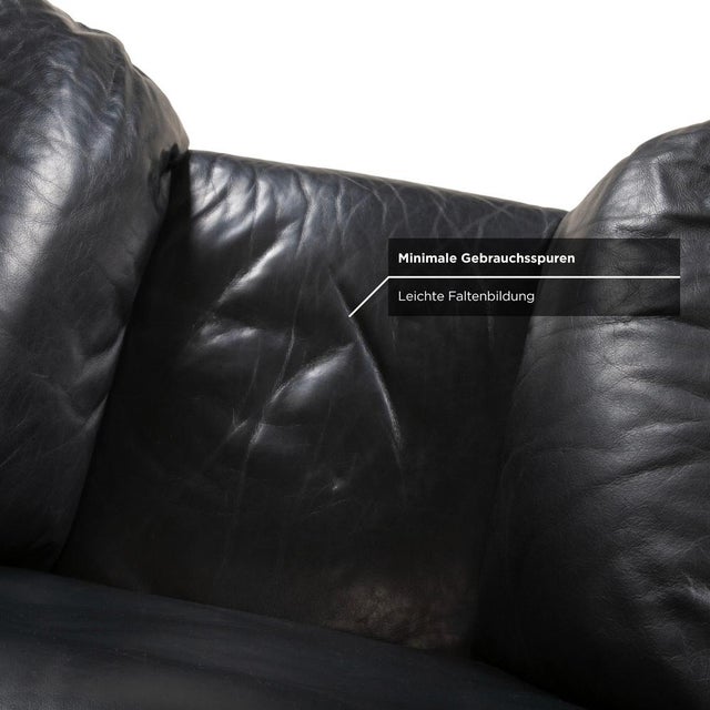 Set of Model 5600 Lounge Chair and Ottoman in Black Leather from Rolf Benz For Sale - Image 11 of 18