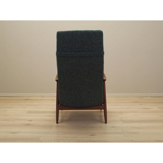 Danish Green Melange Armchair, 1970s For Sale - Image 6 of 17