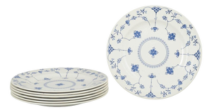 Dinner Plates in Faience from Churchill, 1970s, Set of 7