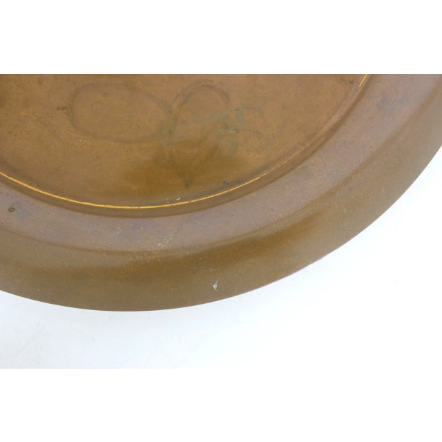 Mid Century Copper Drinks Tray With Light Hammered Detail For Sale - Image 4 of 7