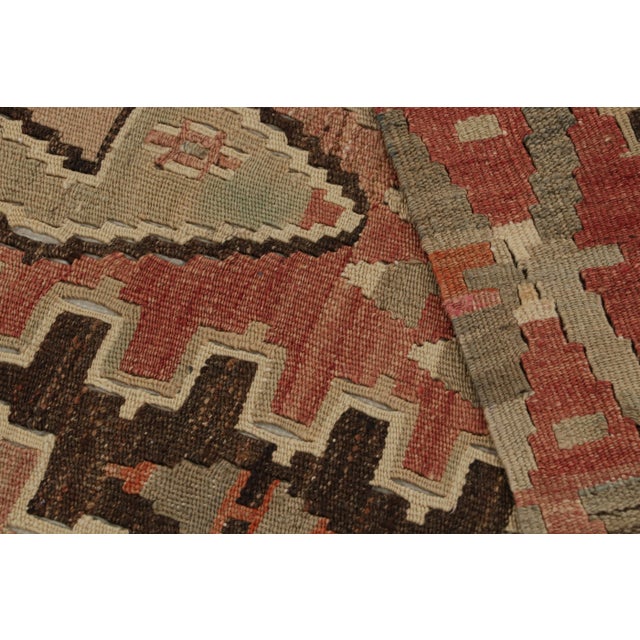 Textile Vintage Esme Beige Blue and Red Wool Kilim Rug by Rug & Kilim For Sale - Image 7 of 7