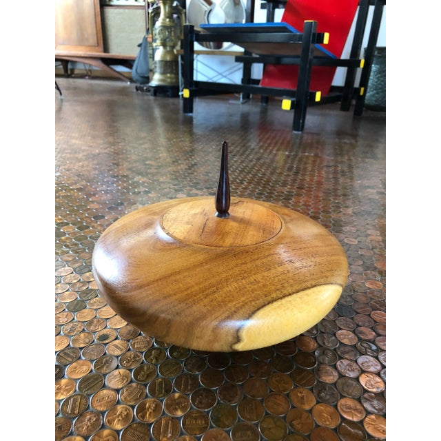Wood Bill Ooms Mesquite Wood Turned Lidded Vessel For Sale - Image 7 of 7