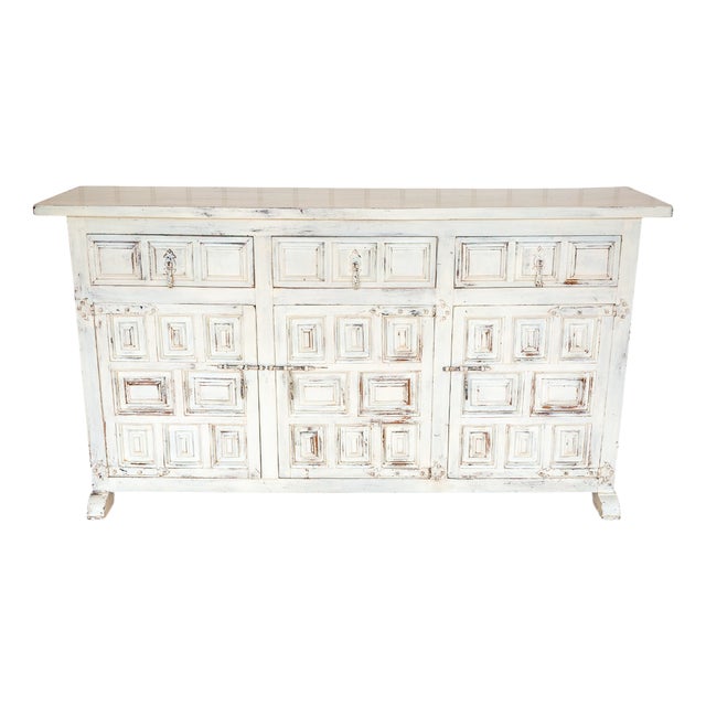 Vintage Spanish Sideboard in Oak, 1920s For Sale