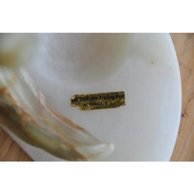 Unique Art Deco Style Onyx Sculpture Which May Be Used as a Candle Holder or Ashtray For Sale - Image 12 of 13