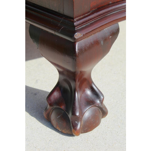 Antique Maddox Colonial Mahogany Oxbow Slant-Front Secretary Desk – Chippendale Style For Sale - Image 18 of 18