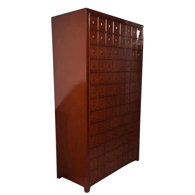 Wood Nancy Corzine Modern Apothecary Linen Press Armoire For Sale - Image 7 of 7