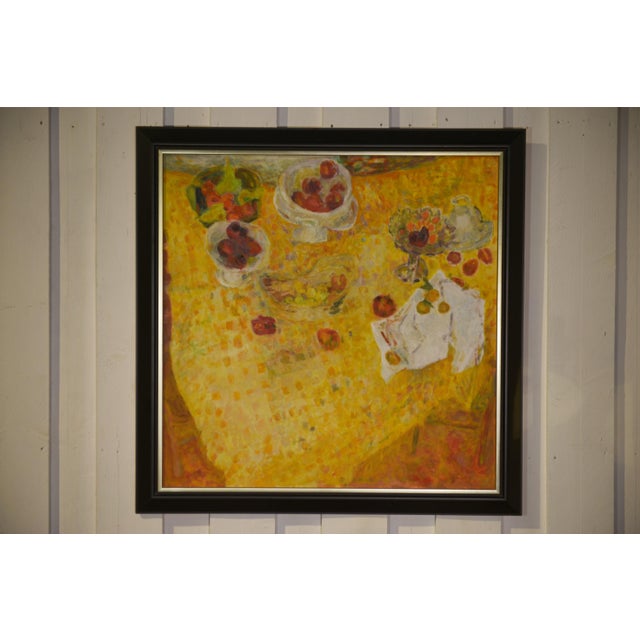Thuillier, Post-Impressionist Still Life with Cherries, Oil Painting on Canvas, Framed For Sale - Image 9 of 9