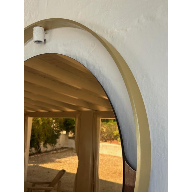 Italian Brass and Smoked Glass Mirror, 1970s For Sale - Image 11 of 15