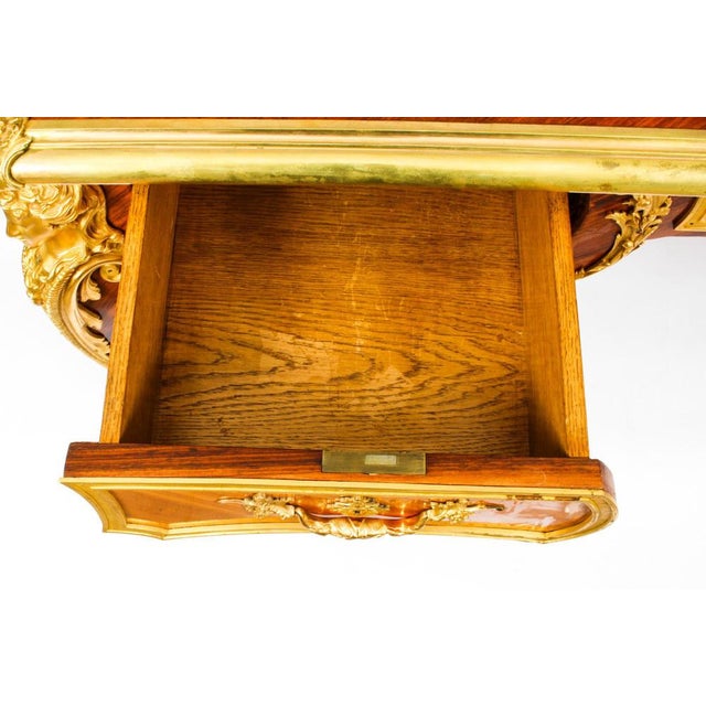19th Century French Louis Revival Ormolu Bureau Plat Desk For Sale - Image 13 of 18