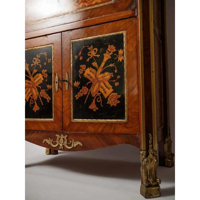 Neoclassical Secretary with Marble Top For Sale - Image 9 of 13