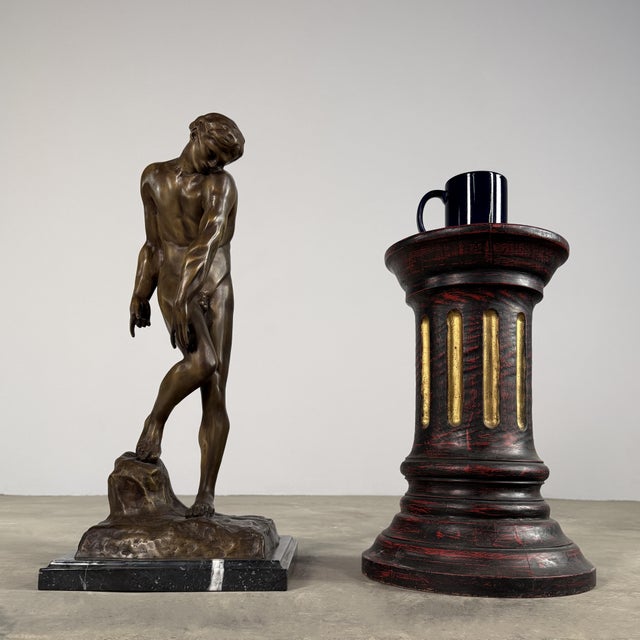 Bronze Sculpture After Rodin “Adam” – Strong Male Figure, 21” Tall For Sale - Image 10 of 10