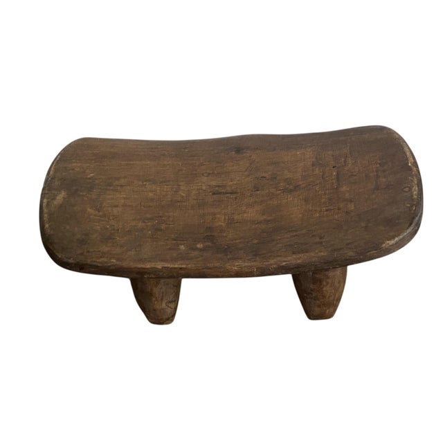African Vintage African Carved Wood Senufo Milk Stool 15.5" W For Sale - Image 3 of 7