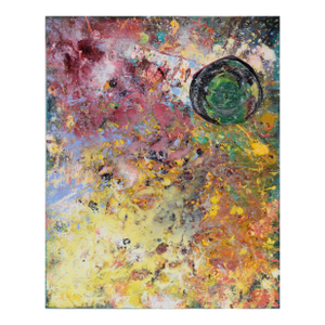 "Foundation" - Abstract Expressionist Assemblage in Acrylic on Canvas by Charles David Francis