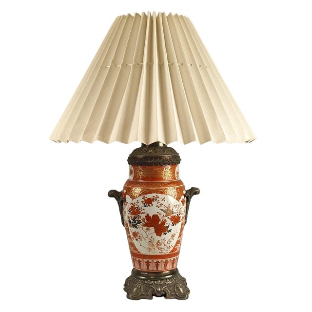 Antique Japanese Kutani Porcelain Vase Table Lamp, 1890s For Sale - Image 9 of 9