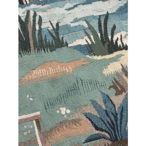Mid-Century Handwoven Aubusson The Man Near the River Tapestry, 1970s For Sale - Image 18 of 18