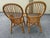 Wood 1980s Coastal Island Style Rattan/Bamboo Glass Top Dining or Game Table & 4 Chairs a Set For Sale - Image 7 of 11