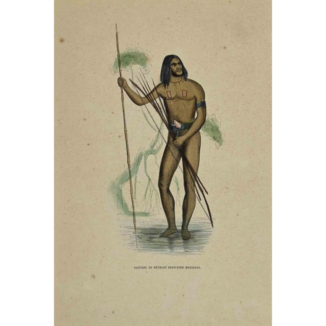 Naturel du Detroit Princess Marianne is a hand colored lithograph made by Auguste Wahlen in 1844. Good conditions. The...