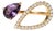 Pear Amethyst 14k Gold Ring, Size 7.5 For Sale