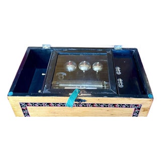 Antique Original Swiss Music Box With Bells 8 Airs /Tunes For Sale