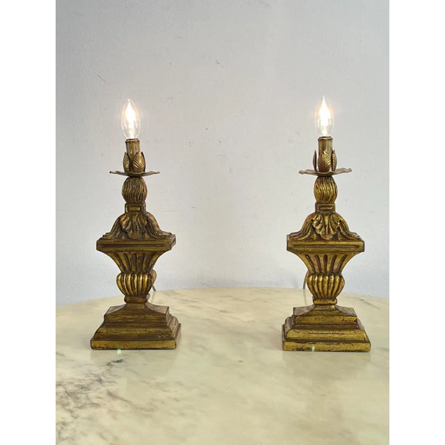 Gold Mid-Century Italian Table Lamps, 1950s, Set of 2 For Sale - Image 8 of 10