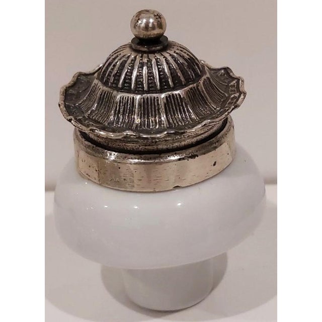 Vintage Inkwell with Silver Plating and Marble, 1920 For Sale - Image 9 of 11
