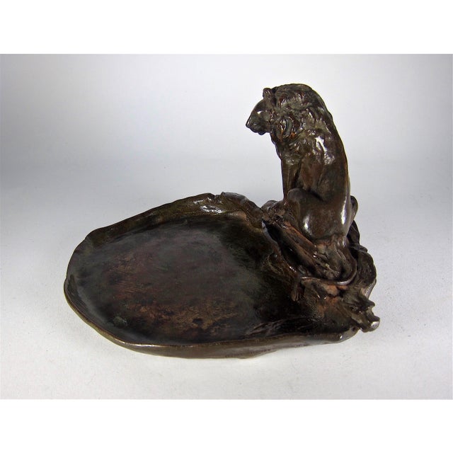 1930s 1930 Roman Bronze Works Lion by Marie Zimmermann For Sale - Image 5 of 10