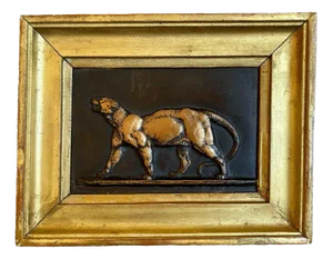 Copper Leopard Bas Relief after Barye