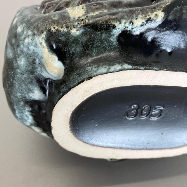 Brutalist WGP Pottery Fat Lava Vase attributed to Ruscha, 1970s For Sale - Image 16 of 17