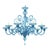 Blue Venetian Blue Satin Murano Glass Chandelier by Simoeng For Sale - Image 8 of 8