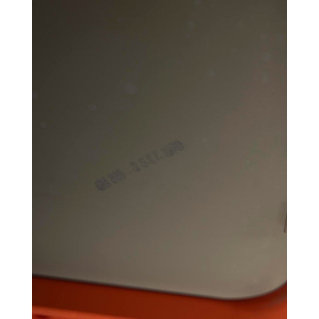 Vintage Orange Wall Mirror by Carrara Matt, 1970s For Sale - Image 9 of 10