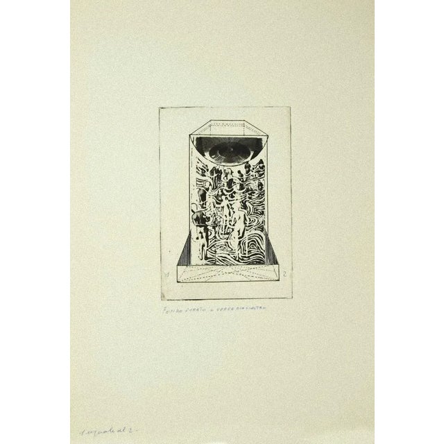 Composition is an original etching on cardboard realized by danilo bergamo in 1970s. Not signed. Good conditions. Danilo...