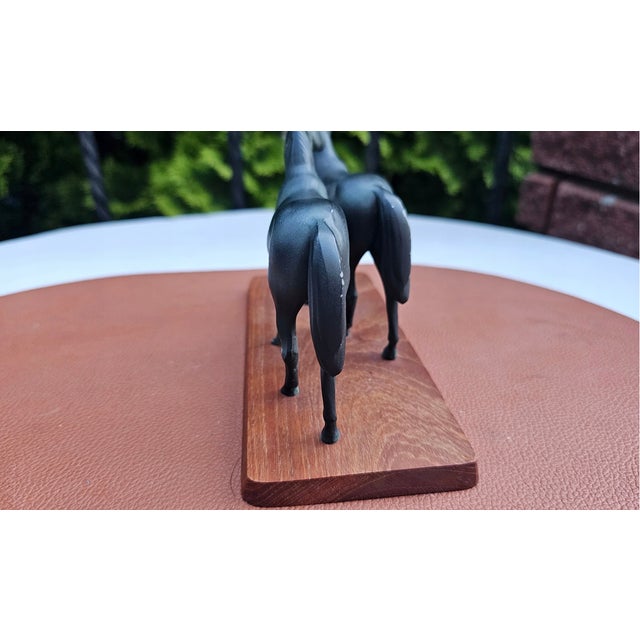 1970s Vintage Figurine of Two Horses, 1960s For Sale - Image 5 of 7
